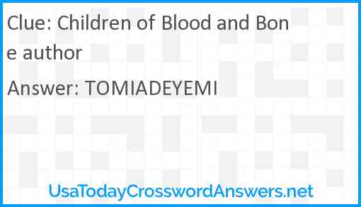Children of Blood and Bone author Answer