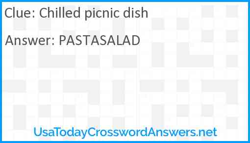 Chilled picnic dish Answer