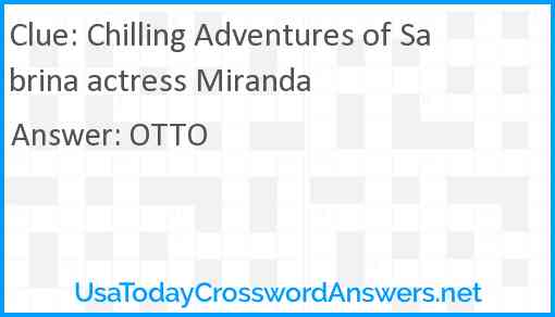 Chilling Adventures of Sabrina actress Miranda Answer