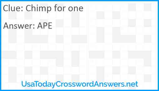 Chimp for one Answer