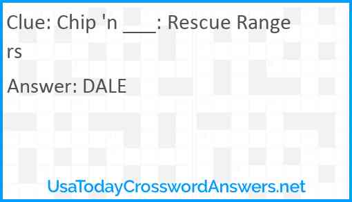 Chip 'n ___: Rescue Rangers Answer