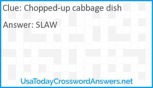 Chopped-up cabbage dish Answer