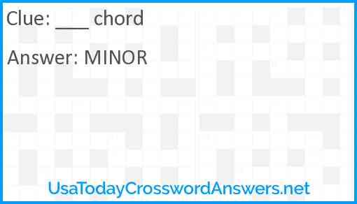 ___ chord Answer
