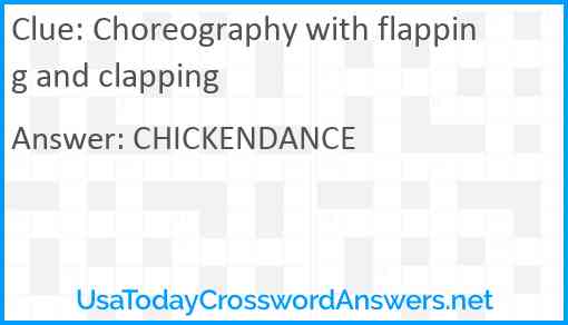 Choreography with flapping and clapping Answer