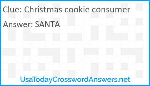 Christmas cookie consumer Answer