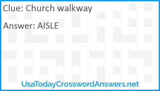 Church walkway Answer