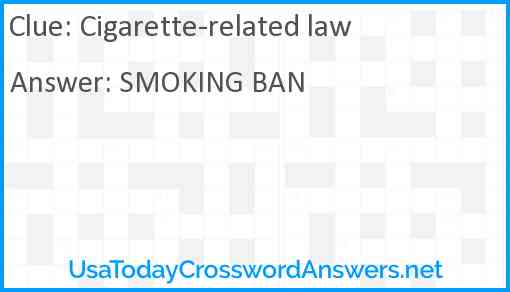 Cigarette-related law Answer