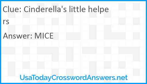 Cinderella's little helpers Answer