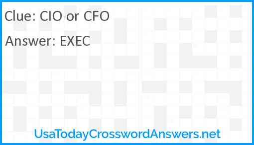 CIO or CFO Answer