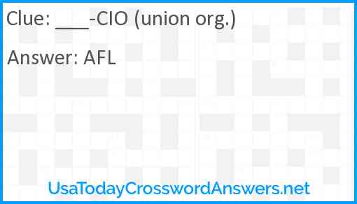 ___-CIO (union org.) Answer