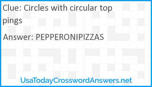 Circles with circular toppings Answer