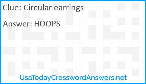 Circular earrings Answer