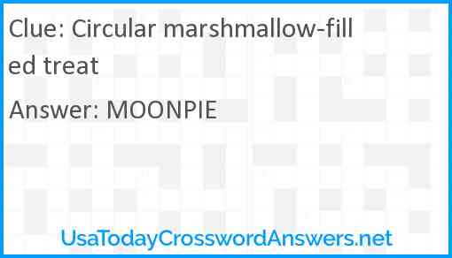 Circular marshmallow-filled treat Answer