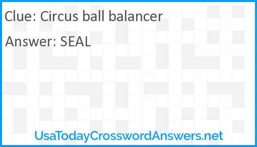 Circus ball balancer Answer