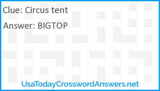 Circus tent Answer