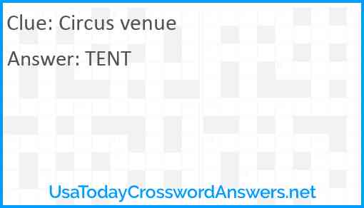 Circus venue Answer