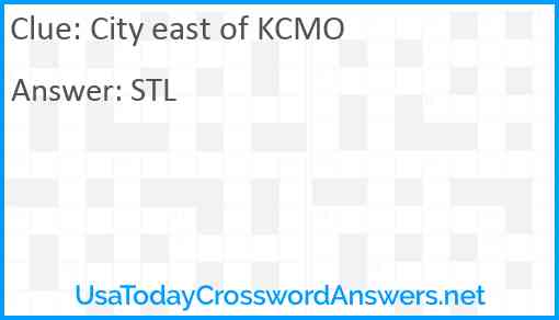 City east of KCMO Answer