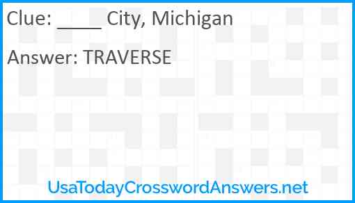 ____ City, Michigan Answer