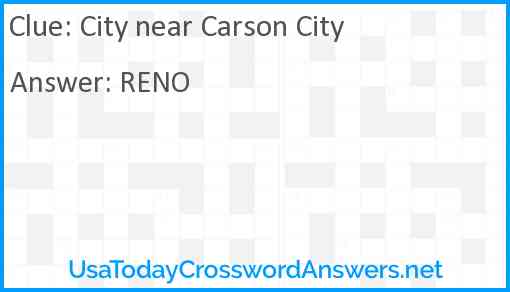 City near Carson City Answer