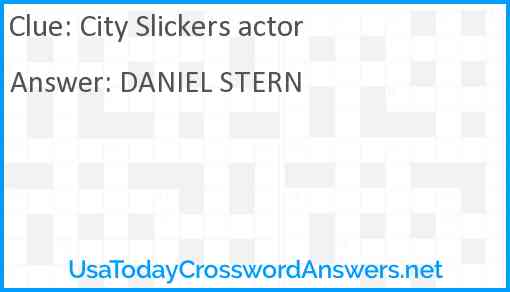City Slickers actor Answer