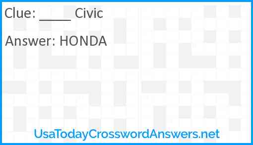 ____ Civic Answer