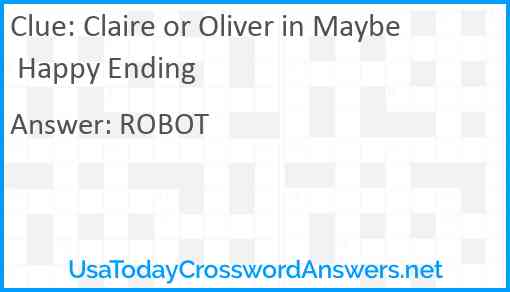 Claire or Oliver in Maybe Happy Ending Answer