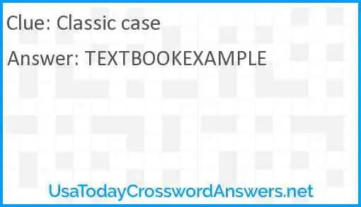Classic case Answer