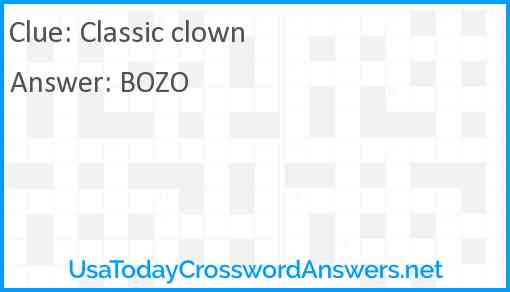 Classic clown Answer