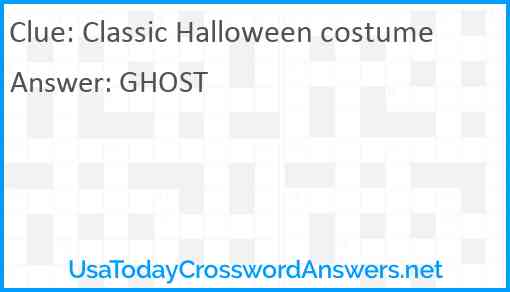 Classic Halloween costume Answer