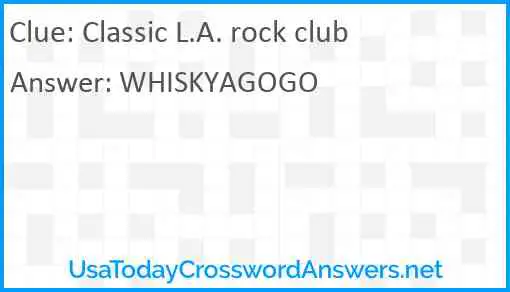 Classic L.A. rock club Answer