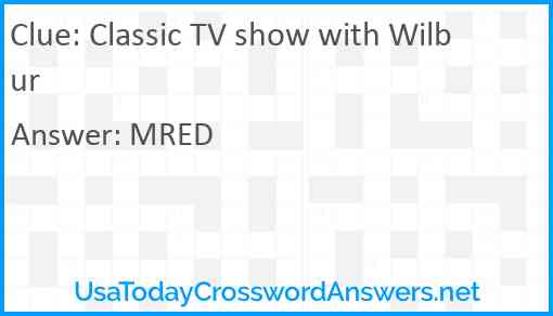Classic TV show with Wilbur Answer