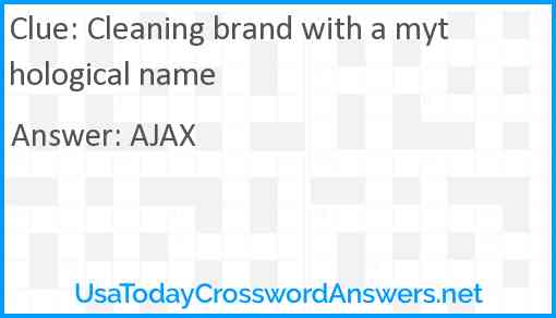 Cleaning brand with a mythological name Answer