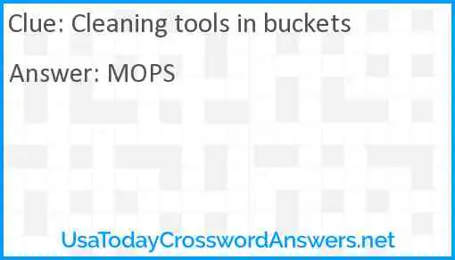 Cleaning tools in buckets Answer