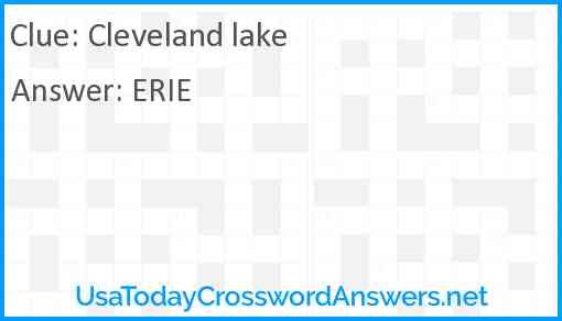 Cleveland lake Answer
