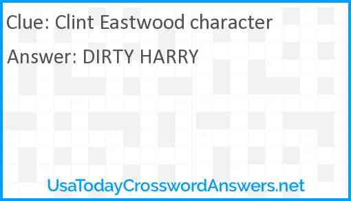 Clint Eastwood character Answer