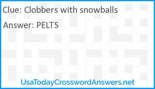 Clobbers with snowballs Answer