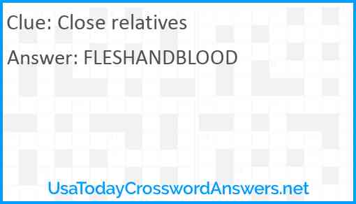 Close relatives Answer