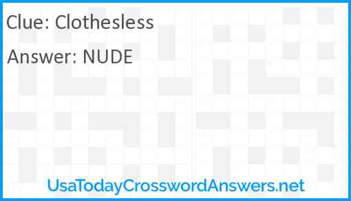 Clothesless Answer
