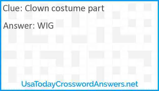 Clown costume part Answer