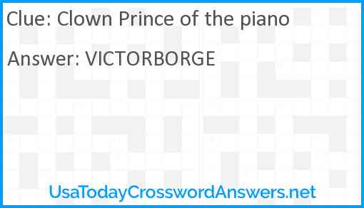 Clown Prince of the piano Answer