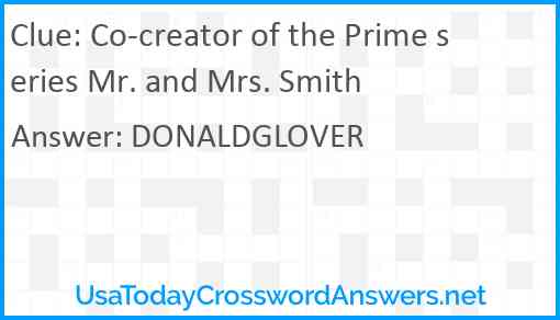 Co-creator of the Prime series Mr. and Mrs. Smith Answer