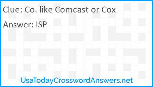 Co. like Comcast or Cox Answer