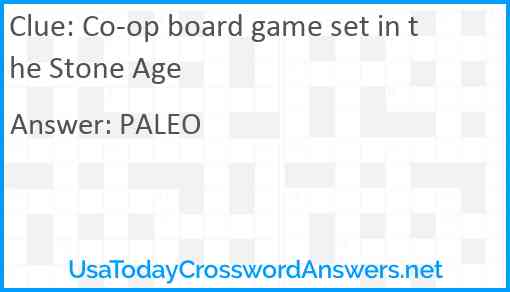 Co-op board game set in the Stone Age Answer