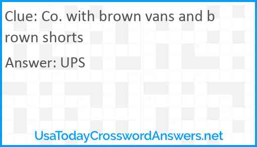 Co. with brown vans and brown shorts Answer