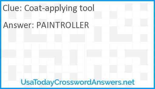 Coat-applying tool Answer