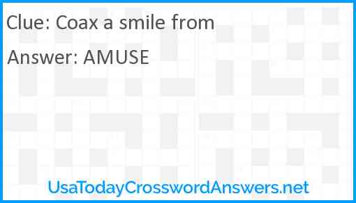 Coax a smile from Answer