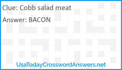 Cobb salad meat Answer