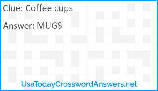 Coffee cups Answer