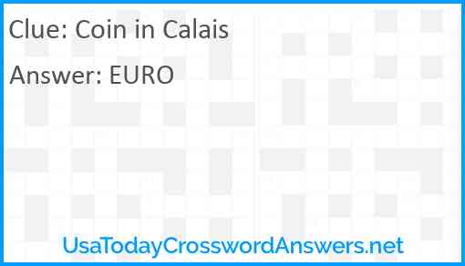 Coin in Calais Answer