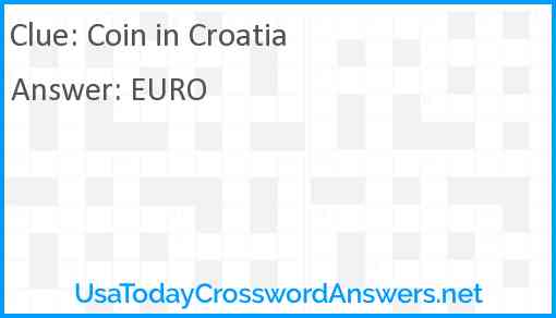 Coin in Croatia Answer